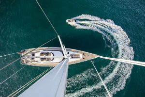 Sailing Yacht Twilight bird's eye view